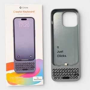 Clicks Creator Keyboard for iPhone 14 Pro - London Sky - EUC With Box
